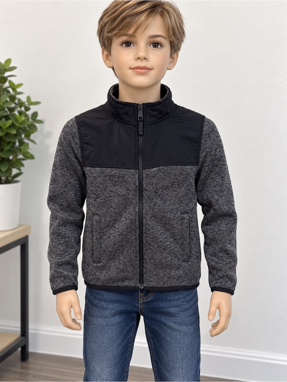 CHILDRENS PLACE Gray & Black Boys Kids size medium 7/8